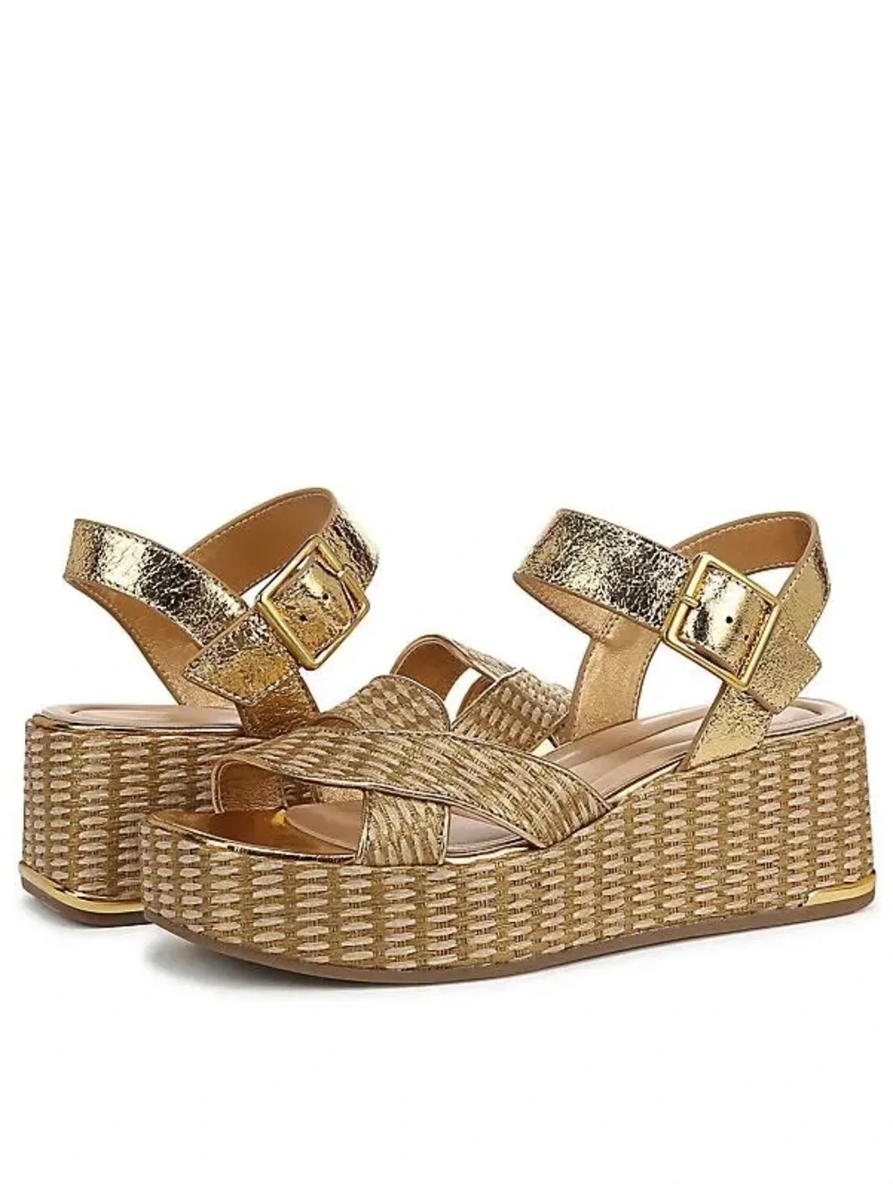 SARTO Tilly 3 Platform Heels Leather Sandal